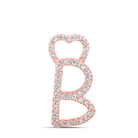 Radiant Rose Gold Diamond Initial Pendant - Personalized Elegance and Sparkling Brilliance - Splendid Jewellery
