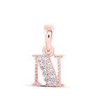 Radiant Rose Gold Diamond Initial Pendant - Personalized Elegance at Its Finest - Splendid Jewellery