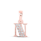Radiant Rose Gold Diamond Initial Pendant - Personalized Elegance at Its Finest - Splendid Jewellery