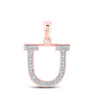 Radiant Rose Gold Diamond Initial Pendant - Personalized Elegance at Its Finest - Splendid Jewellery