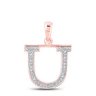 Radiant Rose Gold Diamond Initial Pendant - Personalized Elegance at Its Finest - Splendid Jewellery