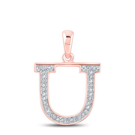 Radiant Rose Gold Diamond Initial Pendant - Personalized Elegance at Its Finest - Splendid Jewellery