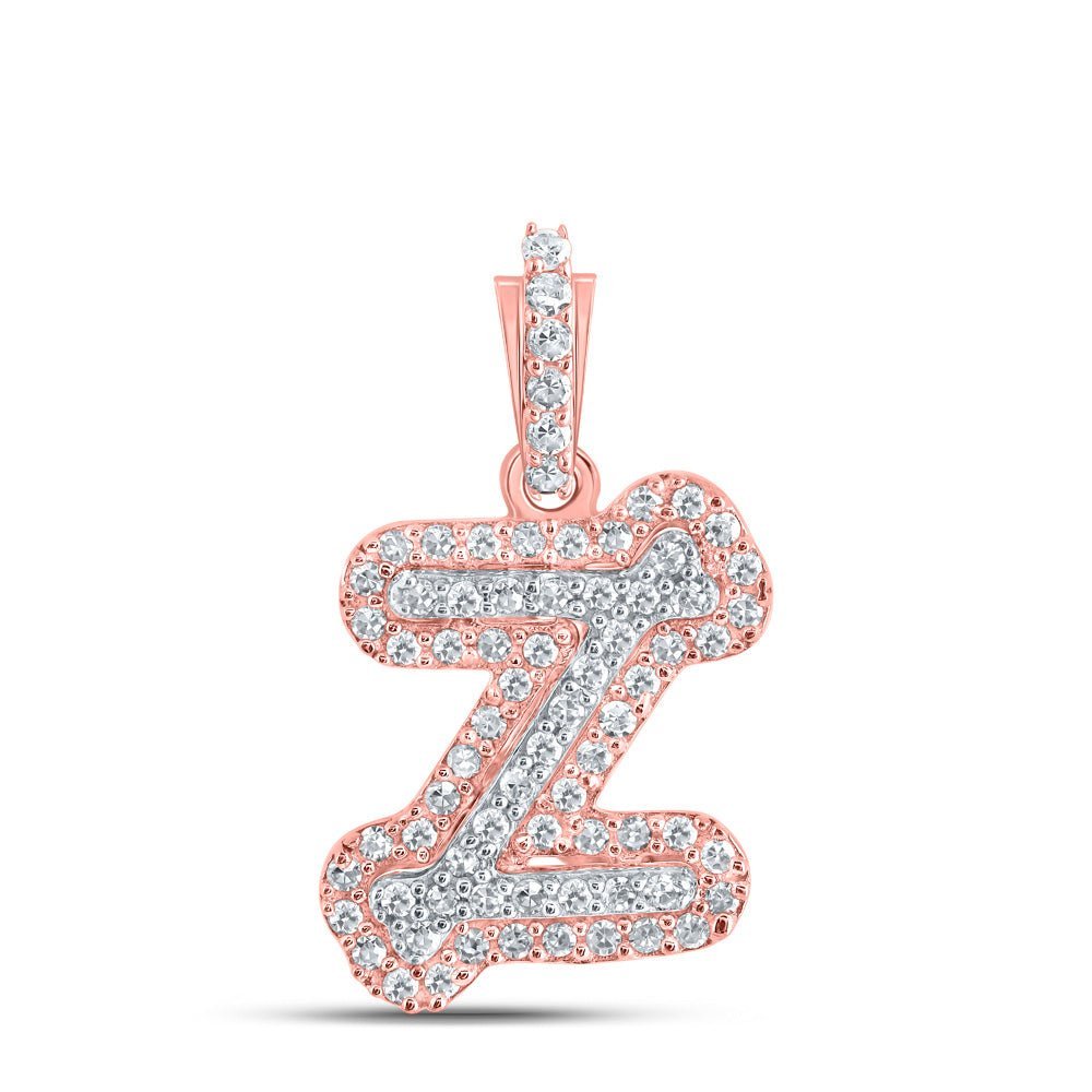 Radiant Rose Gold Diamond Initial Pendant - Personalized Elegance at Its Finest - Splendid Jewellery
