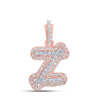 Radiant Rose Gold Diamond Initial Pendant - Personalized Elegance at Its Finest - Splendid Jewellery