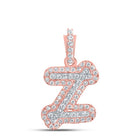 Radiant Rose Gold Diamond Initial Pendant - Personalized Elegance at Its Finest - Splendid Jewellery
