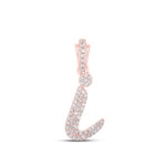 Radiant Rose Gold Diamond Initial Pendant - Personalized Elegance at its Finest - Splendid Jewellery