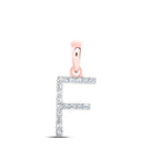 Radiant Rose Gold Diamond Initial Pendant - Personalized Elegance in 10kt Rose Gold - Splendid Jewellery