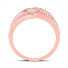 Radiant Rose Gold Diamond Linked Loop Fashion Ring - Splendid Jewellery