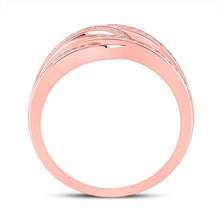Load image into Gallery viewer, Radiant Rose Gold Diamond Linked Loop Fashion Ring - Splendid Jewellery