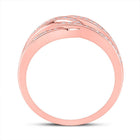 Radiant Rose Gold Diamond Linked Loop Fashion Ring - Splendid Jewellery