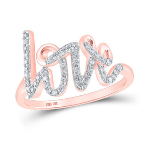 Radiant Rose Gold Diamond Love Fashion Ring - Splendid Jewellery