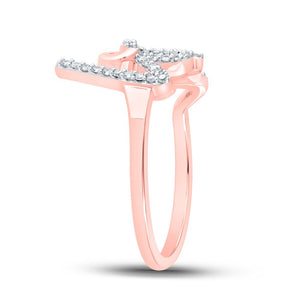 Radiant Rose Gold Diamond Love Fashion Ring - Splendid Jewellery