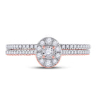 Radiant Rose Gold Diamond Oval Bridal Wedding Ring Band Set - Alternate view 4 from Splendid Jewellery