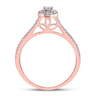 Radiant Rose Gold Diamond Oval Bridal Wedding Ring Band Set - Splendid Jewellery