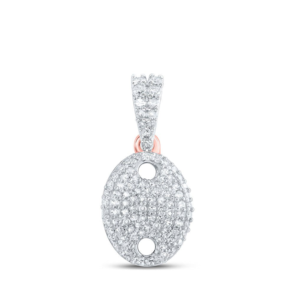 Radiant Rose Gold Diamond Oval Pendant - Splendid Jewellery