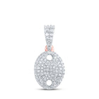 Radiant Rose Gold Diamond Oval Pendant - Splendid Jewellery
