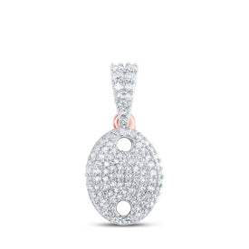 Radiant Rose Gold Diamond Oval Pendant - Splendid Jewellery