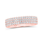 Radiant Rose Gold Diamond Pave Band Ring - 1/2 Cttw - Splendid Jewellery