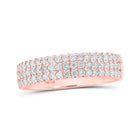 Radiant Rose Gold Diamond Pave Band Ring - 1/2 Cttw - Splendid Jewellery