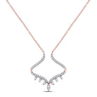 Radiant Rose Gold Diamond Pendant Necklace - Captivating Elegance in 14kt Rose Gold with Sparkling Diamonds - Splendid Jewellery