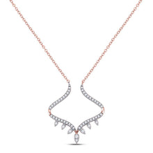 Load image into Gallery viewer, Radiant Rose Gold Diamond Pendant Necklace - Captivating Elegance in 14kt Rose Gold with Sparkling Diamonds - Splendid Jewellery