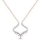 Radiant Rose Gold Diamond Pendant Necklace - Captivating Elegance in 14kt Rose Gold with Sparkling Diamonds - Splendid Jewellery
