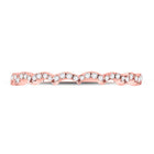 Radiant Rose Gold Diamond Scalloped Stackable Band Ring - Alternate view 4 from Splendid Jewellery