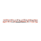 Radiant Rose Gold Diamond Scalloped Stackable Band Ring - Splendid Jewellery
