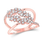 Radiant Rose Gold Diamond Scattered Band Ring - Splendid Jewellery