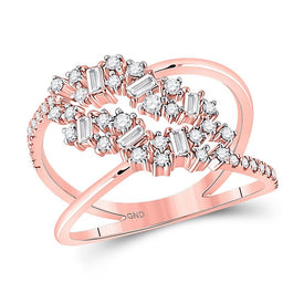 Radiant Rose Gold Diamond Scattered Band Ring - Splendid Jewellery