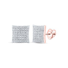 Radiant Rose Gold Diamond Square Earrings: A Timeless Treasure of Elegance and Brilliance - Splendid Jewellery