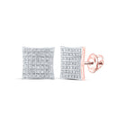 Radiant Rose Gold Diamond Square Earrings: A Timeless Treasure of Elegance and Brilliance - Splendid Jewellery