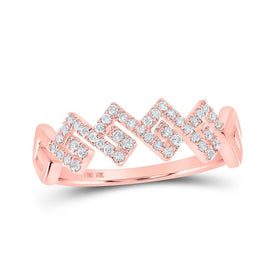 Radiant Rose Gold Diamond Stackable Band - Splendid Jewellery