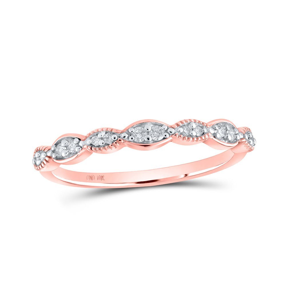 Radiant Rose Gold Diamond Stackable Band - Splendid Jewellery