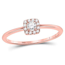 Load image into Gallery viewer, Radiant Rose Gold Diamond Stackable Band: A Dazzling Solitaire Statement Piece Side View from Splendid Jewellery