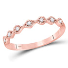Radiant Rose Gold Diamond Stackable Band: A Dazzling Touch of Elegance - Side View