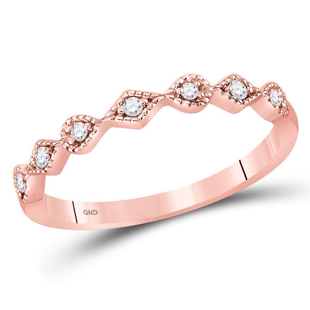 Radiant Rose Gold Diamond Stackable Band: A Dazzling Touch of Elegance - Splendid Jewellery