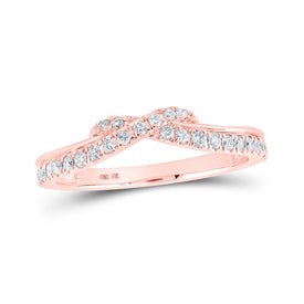 Radiant Rose Gold Diamond Stackable Band Ring - Splendid Jewellery