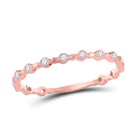 Radiant Rose Gold Diamond Stackable Band Ring - Splendid Jewellery