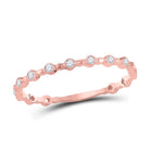 Radiant Rose Gold Diamond Stackable Band Ring - Splendid Jewellery