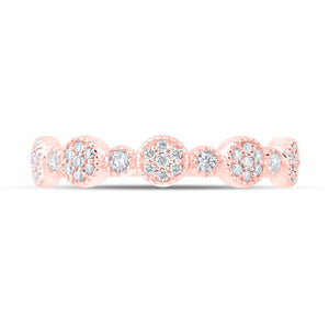 Radiant Rose Gold Diamond Stackable Band Ring: A Dazzling Delight for Every Ensemble - Splendid Jewellery