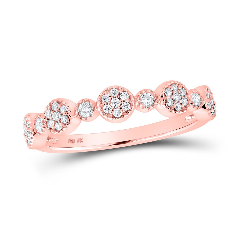 Radiant Rose Gold Diamond Stackable Band Ring: A Dazzling Delight for Every Ensemble - Splendid Jewellery