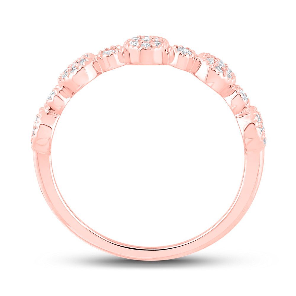 Radiant Rose Gold Diamond Stackable Band Ring: A Dazzling Delight for Every Ensemble - Splendid Jewellery
