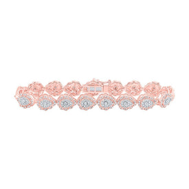 Radiant Rose Gold Diamond Teardrop Bracelet - 2 - 1/5 Cttw - Splendid Jewellery