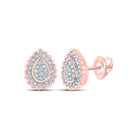 Radiant Rose Gold Diamond Teardrop Earrings - Splendid Jewellery