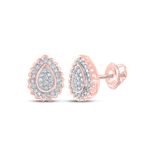 Load image into Gallery viewer, Radiant Rose Gold Diamond Teardrop Earrings - Splendid Jewellery