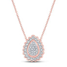 Radiant Rose Gold Diamond Teardrop Necklace: A Captivating Symbol of Love and Elegance - Splendid Jewellery