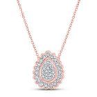 Radiant Rose Gold Diamond Teardrop Necklace: A Captivating Symbol of Love and Elegance - Splendid Jewellery