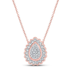Radiant Rose Gold Diamond Teardrop Necklace: A Captivating Symbol of Love and Elegance - Splendid Jewellery
