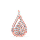 Radiant Rose Gold Diamond Teardrop Pendant - A Captivating Masterpiece - Splendid Jewellery